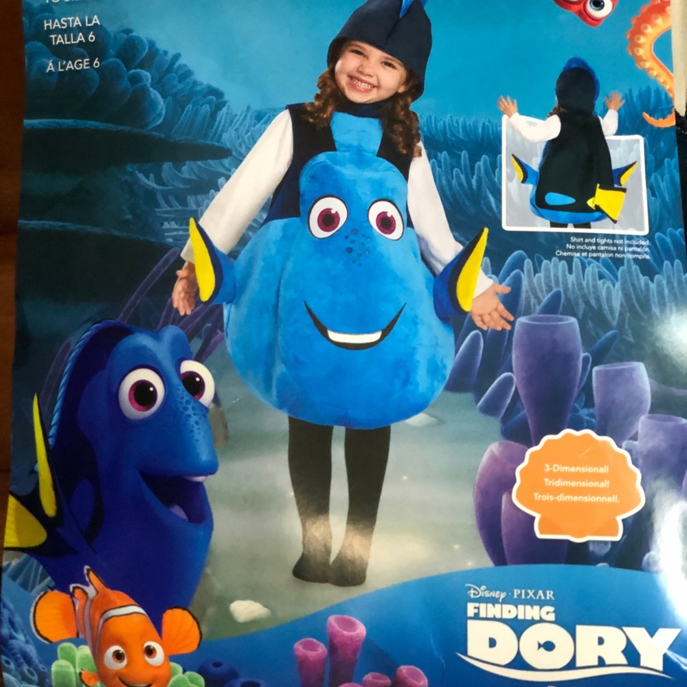 Dory Coatume in Finding Nemo Age 3 kids girls